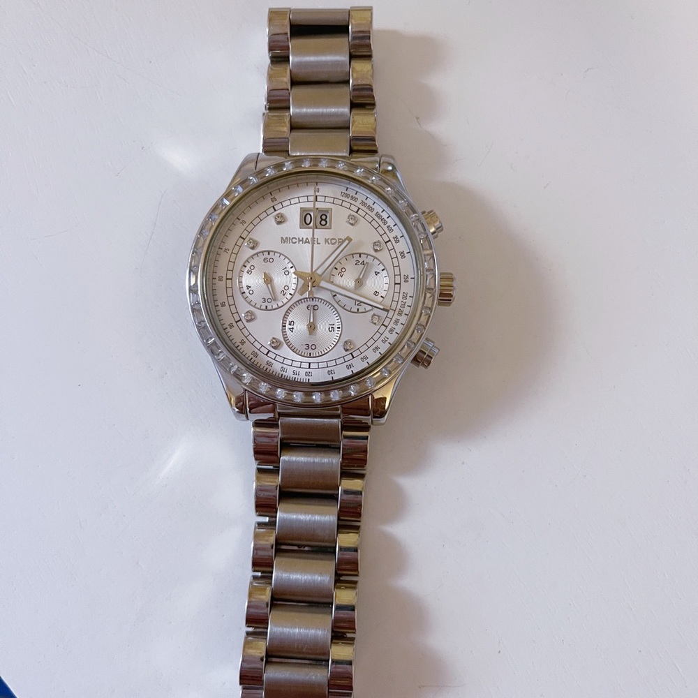 Michael Kors stainless steel silver watch